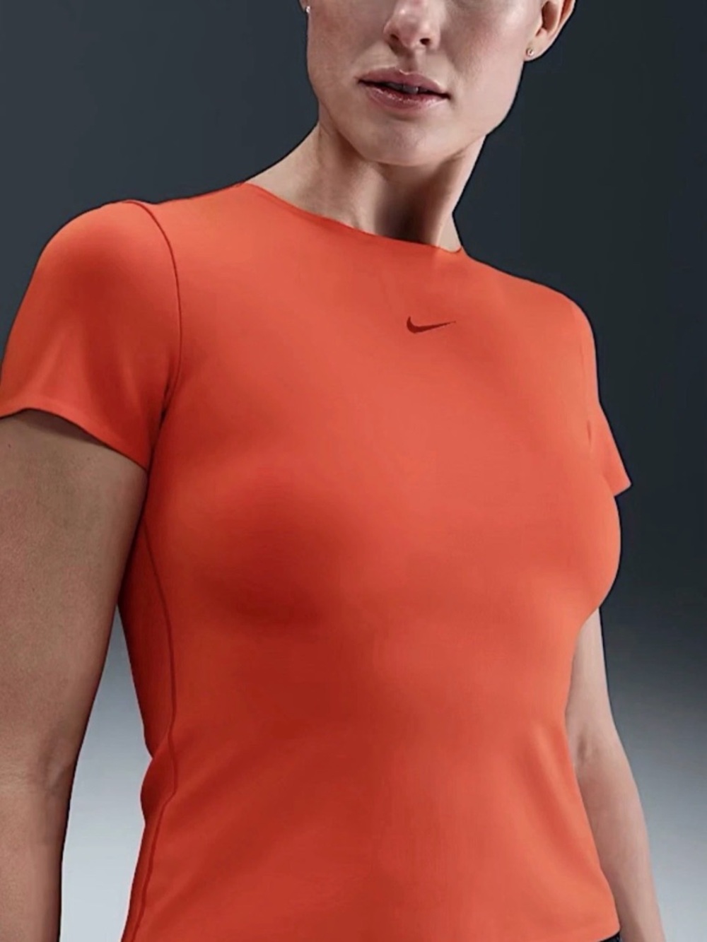 Nike Women’s Orange Short-Sleeve Crew Tee